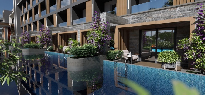 Swim Up Kara Manzaralı-Temsili Resim